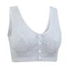 Mom's Cotton Wire-Free Front Closure Vest Bra for Middle-Aged & Elderly Women, Plus Size, Thin Section