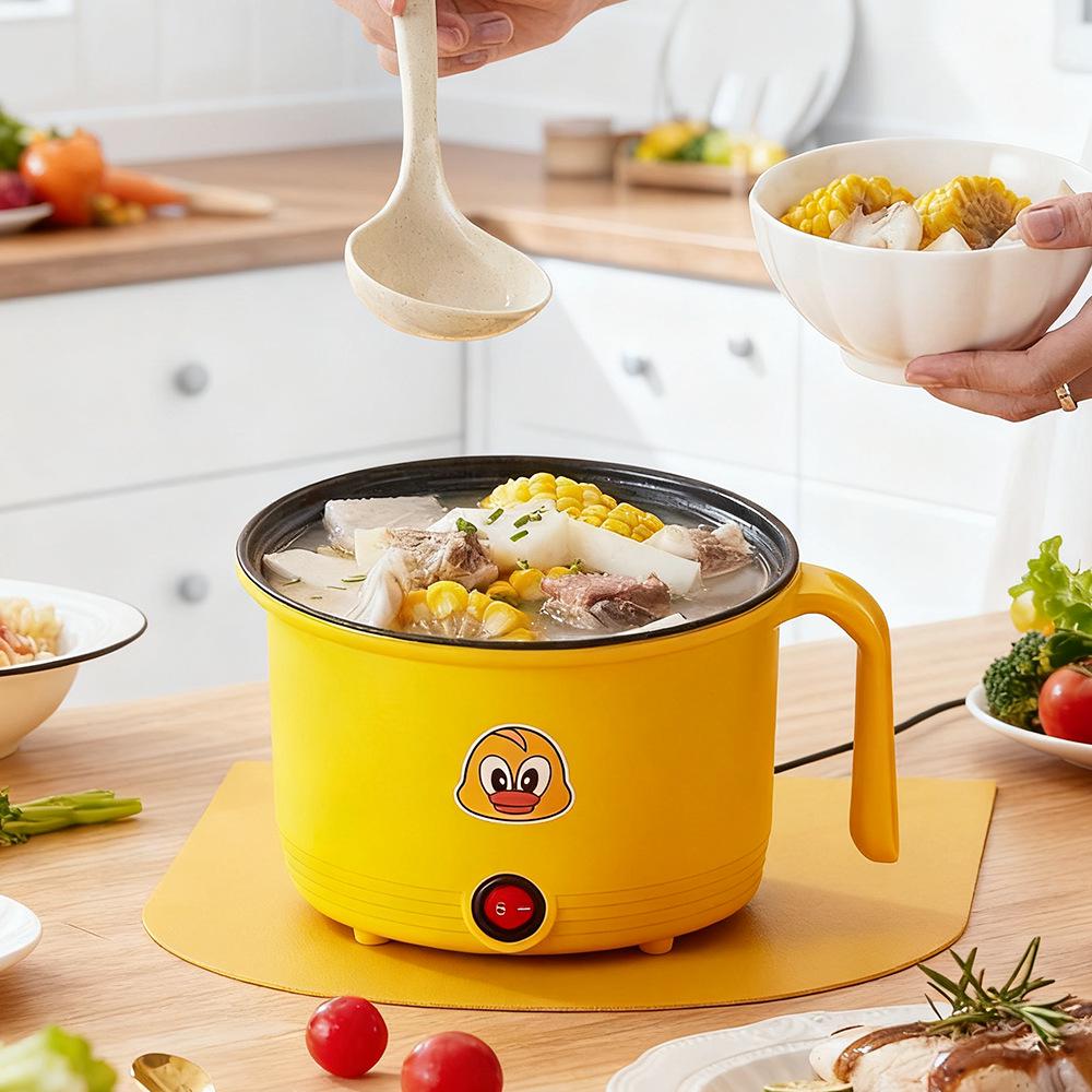 Non-stick Multifunctional Electric Cooker: Instant Noodle Pot with Large Capacity for Dormitory Use
