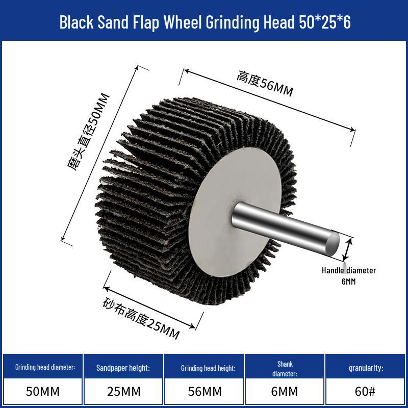 Cone Type Sandpaper Flap Wheel with Extended Shank for Metal and Woodworking