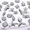 6pcs No Tarnish Ocean Marine Organism Stainless Steel Charms For Jewelry Making Supplies Fish Shell Crab Starfish Spiral Pendant