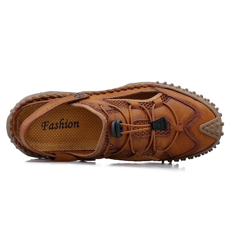 Summer Men's Leather Beach Sandal Sandals, Leather Lightweight Sports Sandals