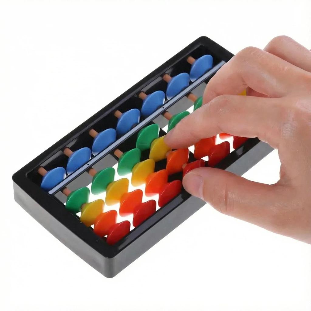 Toys 1Pc Montessori Plastic Maths Abacus Arithmetic 7 Digits Soroban Calculating Tool with Colorful Beads Children's Learning Educational