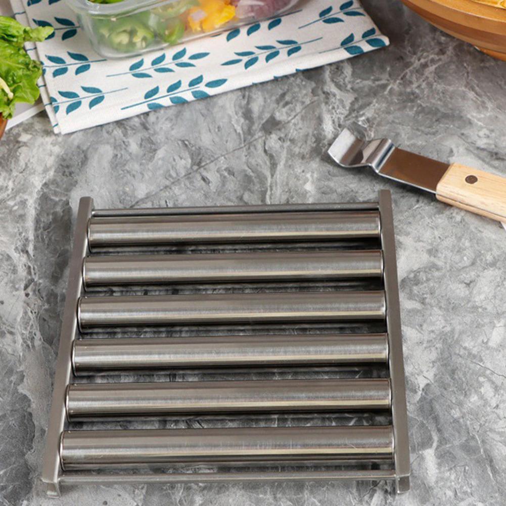Hot Dog Roller Sausage Roller Stainless Steel Sausage Roller Rack 5 Hot Dog Capacity Hot Dog Grill Roller for Evenly Grilling