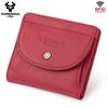 Ladies Clutch First Layer Cowhide Wallet Thin Wallet Large Capacity Coin Bag with Photo Window Coin Purse