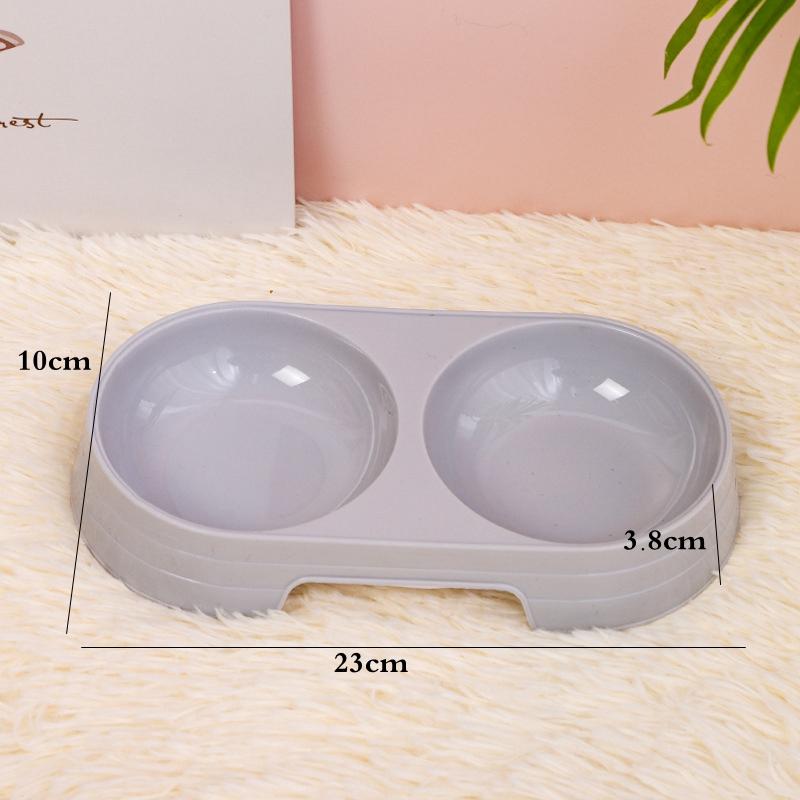 

Нескользящая двойная миска для домашних кошек, экологически чистый полипропиленовый материал, форма мордочки мультяшного кота, миска для кормления щенков и кошек, принадлежности для кормления