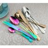 4Pcs Promotion Dinnerware Set Stainless Steel Colorful Rainbow Gold Knife Fork Teaspoon Dishwasher Safe Silverware Set Cutlery