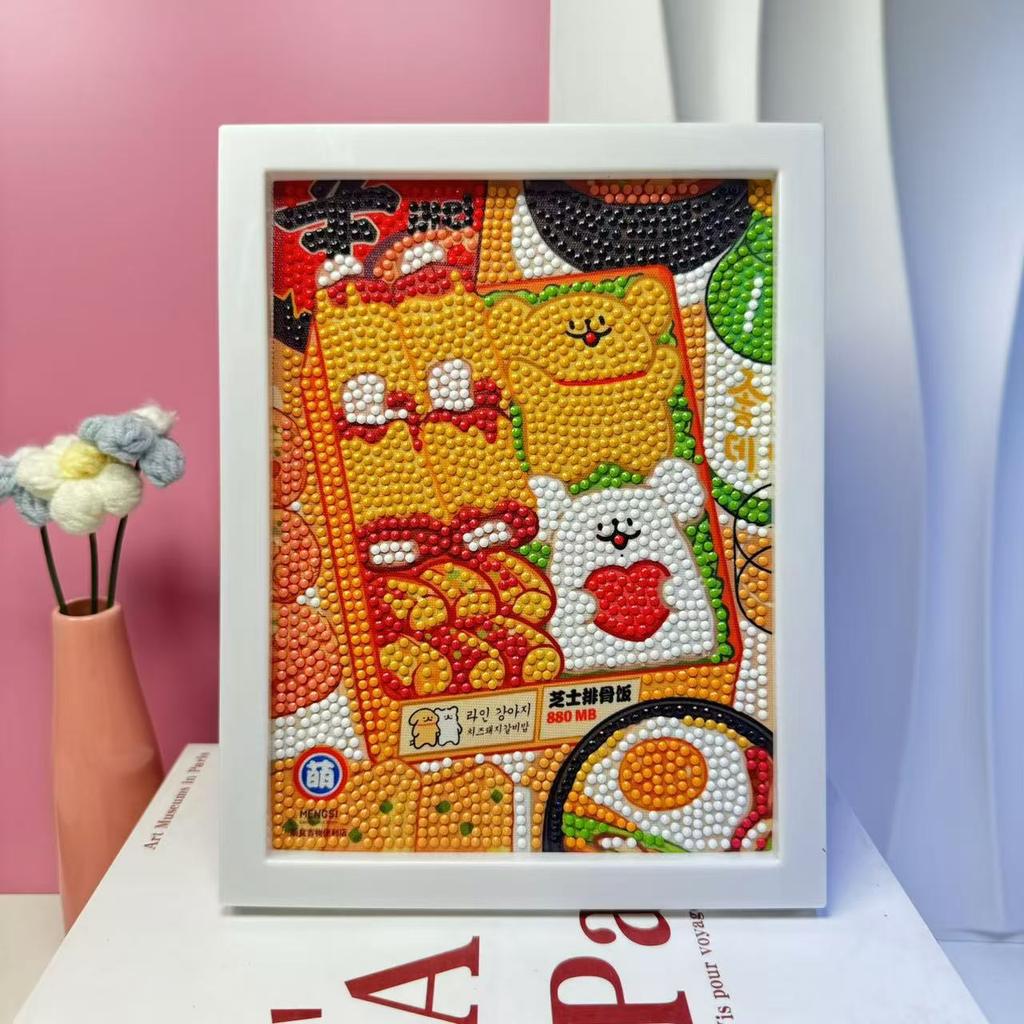 Children'S Diamond Painting Framed Handmade Diy Material Bag Sanrio Diamond Paste Painting Concentration Toy