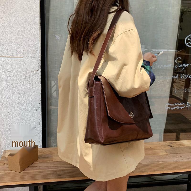 2025 Spring Retro Large-Capacity Tote: Stylish Crossbody Messenger for Women