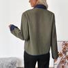 2025 Neuer Herbststil Eleganter Pendlerstil Einreihiger Cardigan Revers Kontrastfarbiger Mantel für Damen
