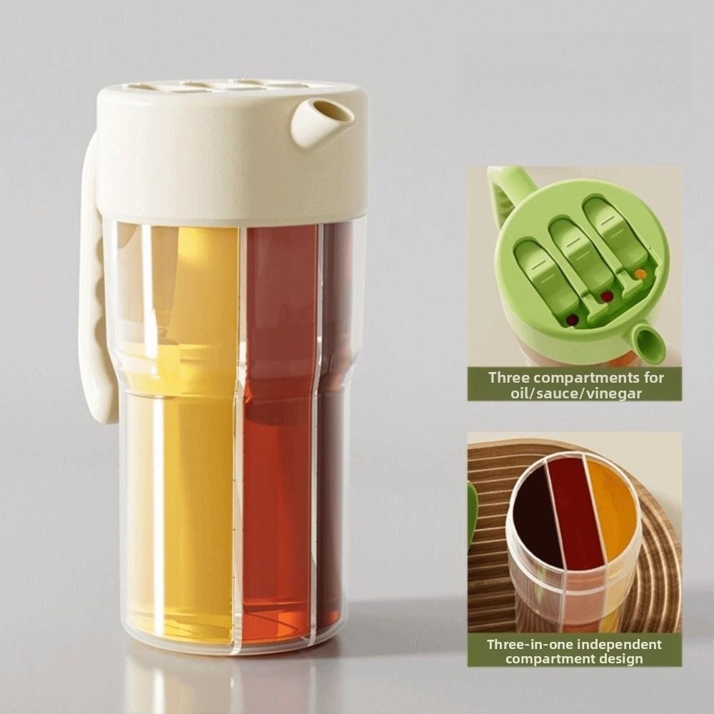 Food Grade 3 In 1 Oil Dispenser Detachable Cooking Oil Pot Durable Vinegar Bottle  Air Fryer