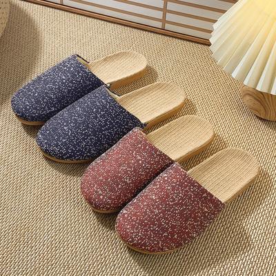 Fashion Women's Fabric Linen Closed-Toe Slippers