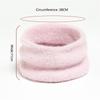 Winter Plush Ring Scarf for Women Warm Knitted Ski Mask Neckerchief Luxury Solid  Suit Children Adult