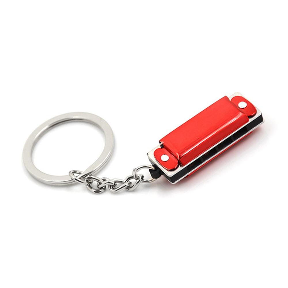 Shaped Woodwind Instruments Harmonica Keychain Keys Holder Harmonic Keyring Hanging Pedants