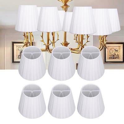 6PCS Clip On Design Lampshade 5.1 Inch Height Chandelier Lamp Shades Modern Lamp Cover Table Lamp