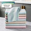 Water-Absorbent, Oil-Repellent Coral Fleece Dish Cloth: Thick, Lint-Free Kitchen Cleaning Tool