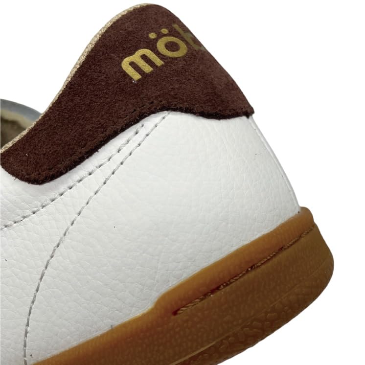Mobus MUNSTER Sneakers for Men and Genuine Sports and with Functional Walking Shoes Japanese Shoe Women, Leather, Casual, Insoles, (S.WHT TUM/B.BRN,