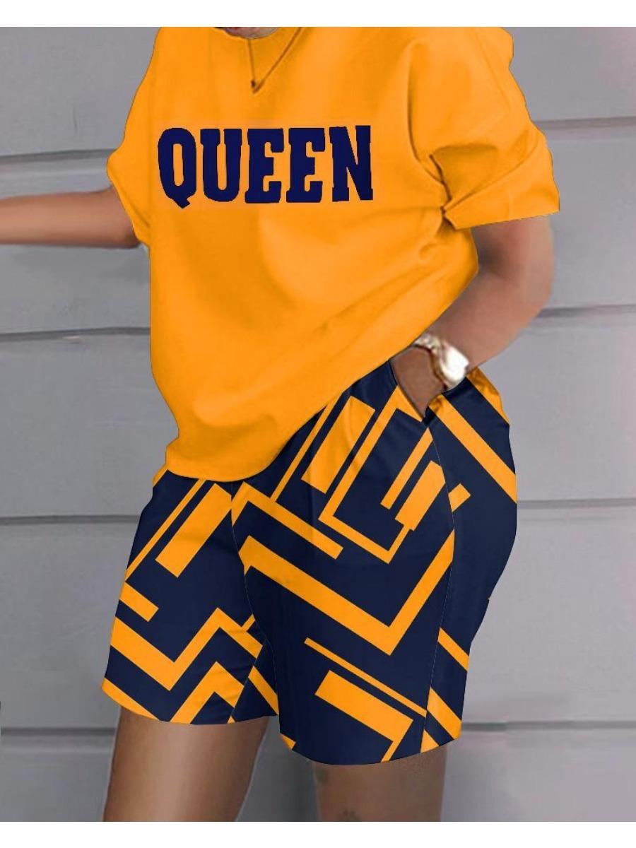 

Літня популярна футболка з 3d-принтом + шорти, комплекти з 2 предметів, модний повсякденний жіночий короткий костюм, м’який спортивний костюм для бігу, трендовий одяг, одяг 6XL