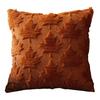 Decorative Pillow Case Embroidery Maple Leaves Pumpkin Pattern Pillow Cover Removable