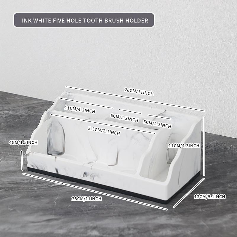 Resin Bathroom Toothbrush Holder Household Items Dressing Table Storage Rack Multifunctional Toothbrush Holder