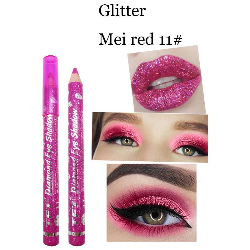 Fashion Long Lasting Waterproof Glitter Pigment Colored Eyeliner Eye Shadow Eye Makeup Cosmetics
