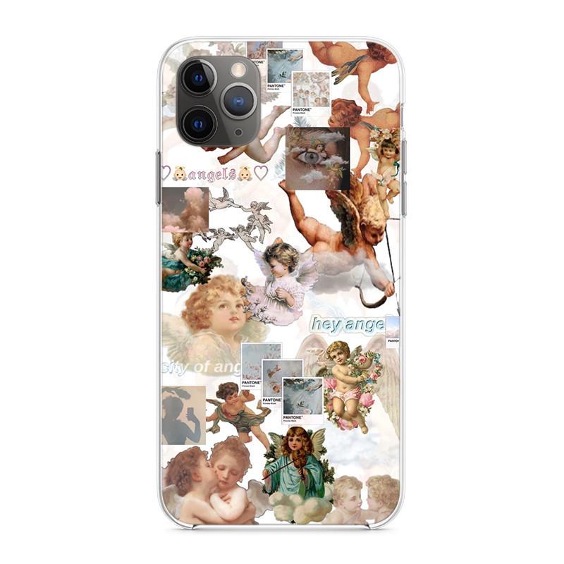 Soft Back Capa Classical Angel Modern art Phone Shell For Apple Transparent Iphone 5 5s 6 7 8 6s Plus X XR XSMAX SE 2020 11 PRO