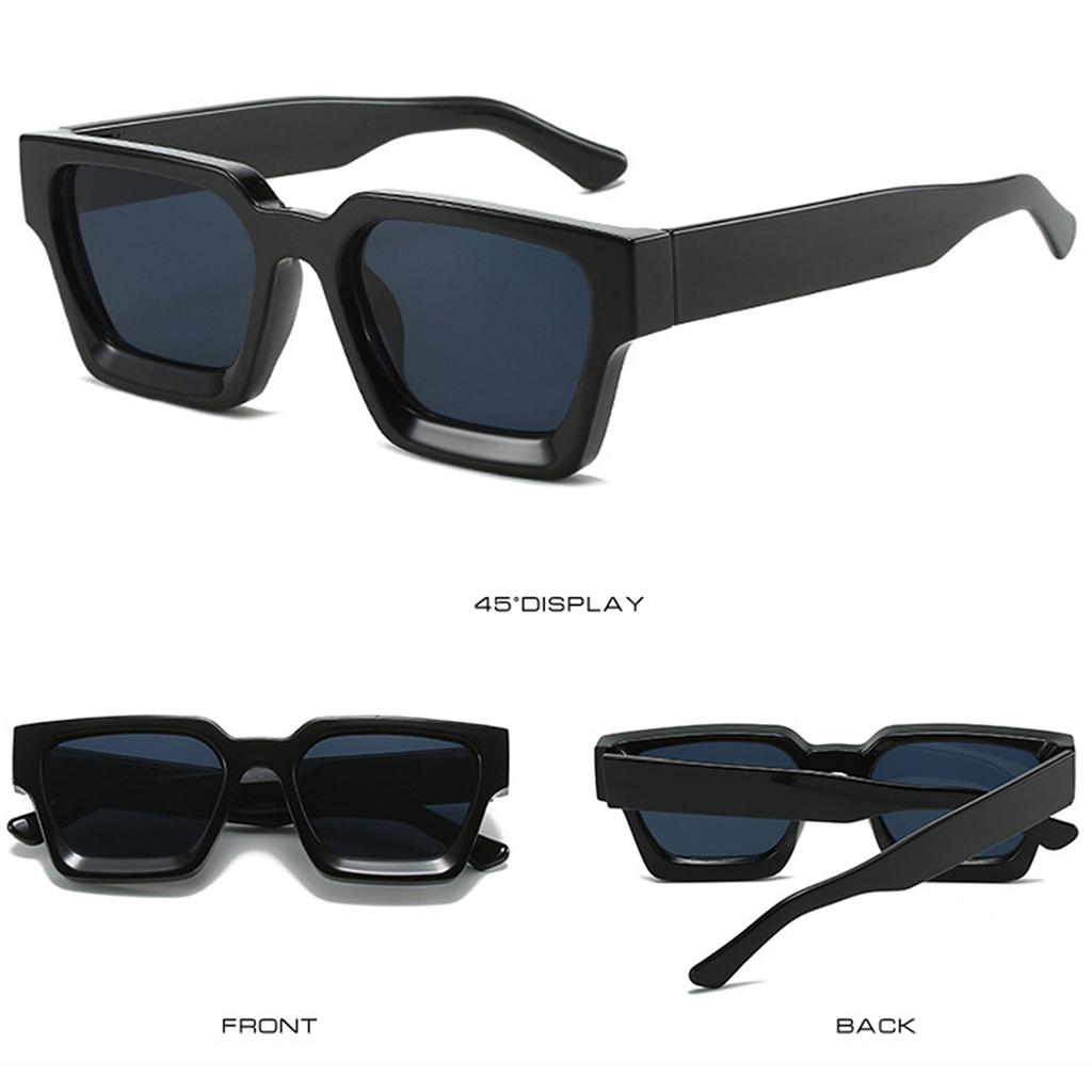 1pc Women's Sunglasses New Thick Frame Sunglasses Trend Box Foreign Trade Glasses Personality Big Frame Sunglasses WOMEN'S Sunglasses MEN'S Sunglasses