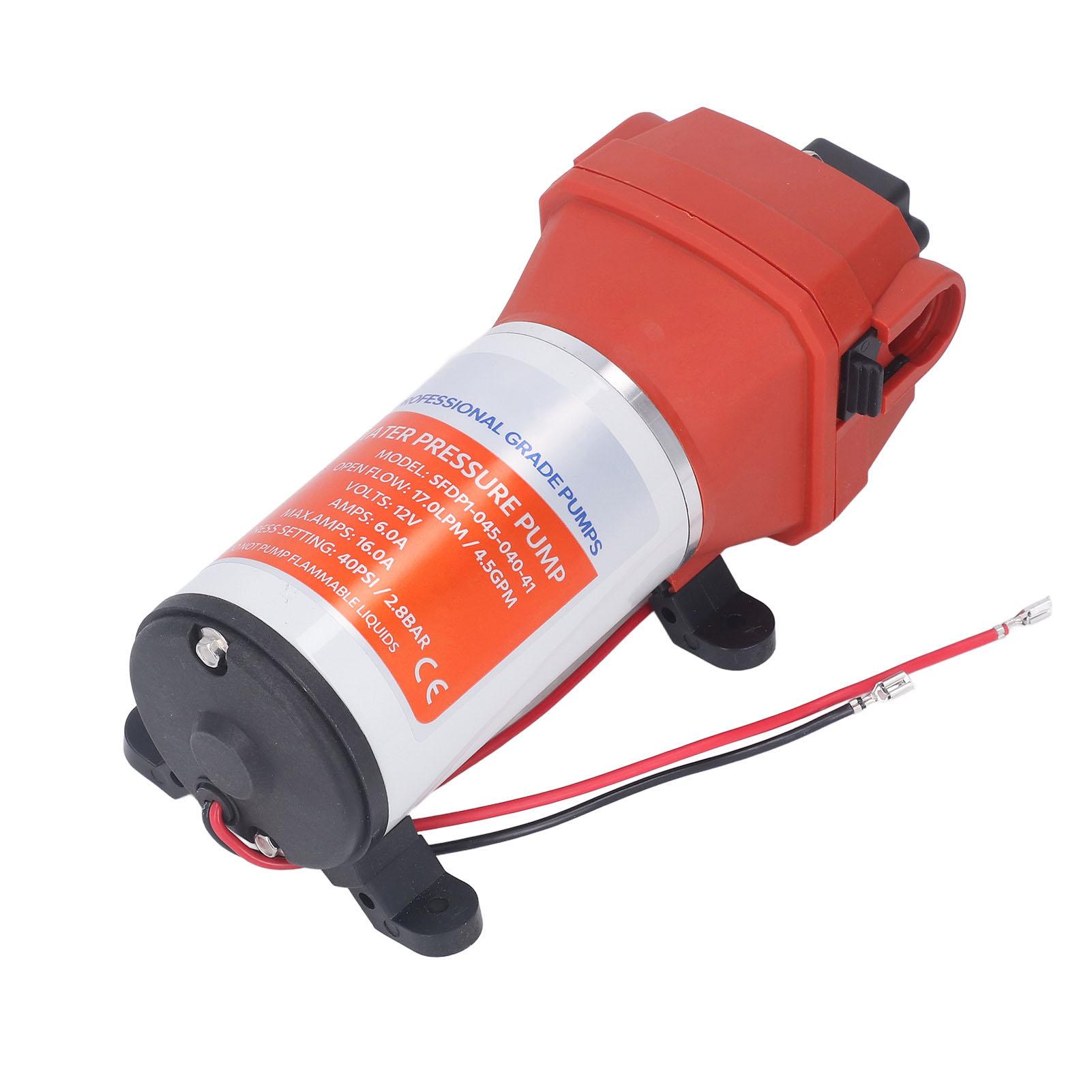 

12В мембранний насос високого тиску з великим крутним моментом, герметичний, самовсмоктуючий для яхти, будинку на колесах, мийної машини