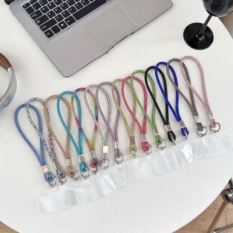 Glitter  Phone Lanyard Diamond  Phone Wrist Straps Keychain Hanging Anti-Lost Rope