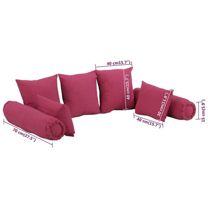 VidaXL Lot de 7 Ensemble d'Oreillers Décoratifs, Coussins de Sièges, Décoration de Canapé Salon Salle de Séjour Intérieur, 350381