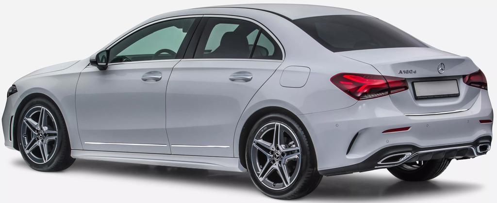 Listwy Chromowane Ochronne Do Drzwi Bocznych Mercedes A Klasa W177 Sedan - Zestaw 4 Szt.