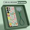 White Flower Pattern Case For Samsung S26 Ultra S25 FE S24 S24 Plus A57 A37 A17 A56 A36 A16 A55 A35 A15 A54 5G Hybrid Magnetic Matte Cover