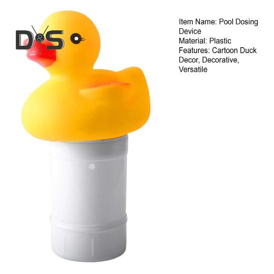 Pool-Dosiergerät, schwimmendes Design, automatischer Desinfektionsgerät mit Cartoon-Enten-Dekoration, Tablette, Pool-Desinfektionsmittel, Schwimmer für Pools, Spas