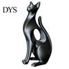 Desk Decorative Cat Figure 3D Printed Figurine, Modern Geometric Sculpture, Minimalist Art Burr-free Ornament Decor for Entryway Shelf, Lover
