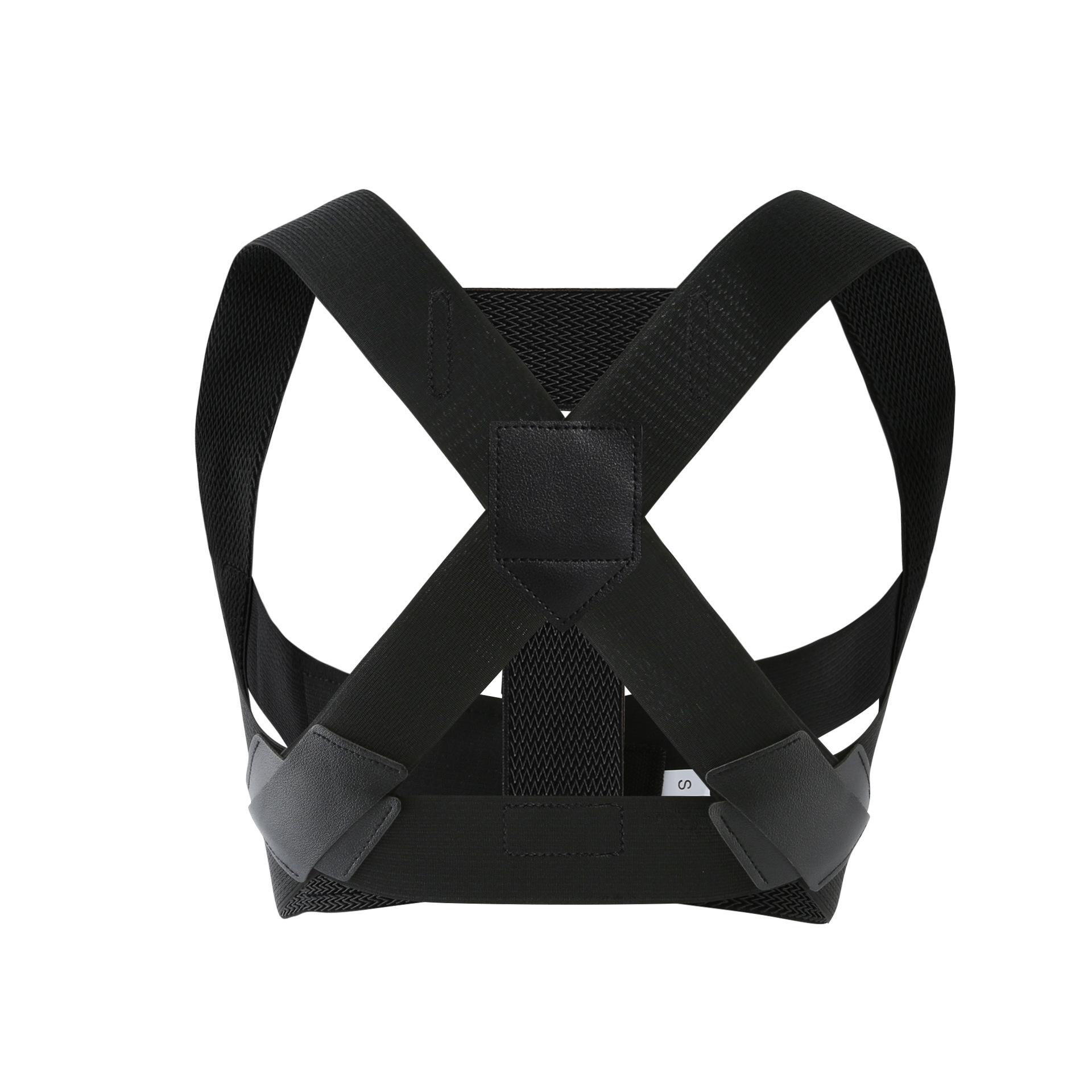 

Customizable Fit Elastic Back Support Belt Chest Posture Corrector Both Male and Female Body Shaper Corset Invisible Body Practical Use M (weight 45-60KG) чорний