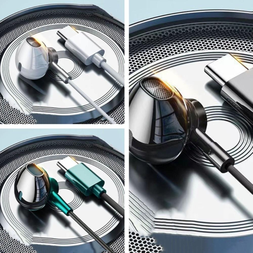 With Mic In Ear Earphones Type C Wired Headset Music Earphones Wired Earphone  Phone/tablet/laptop