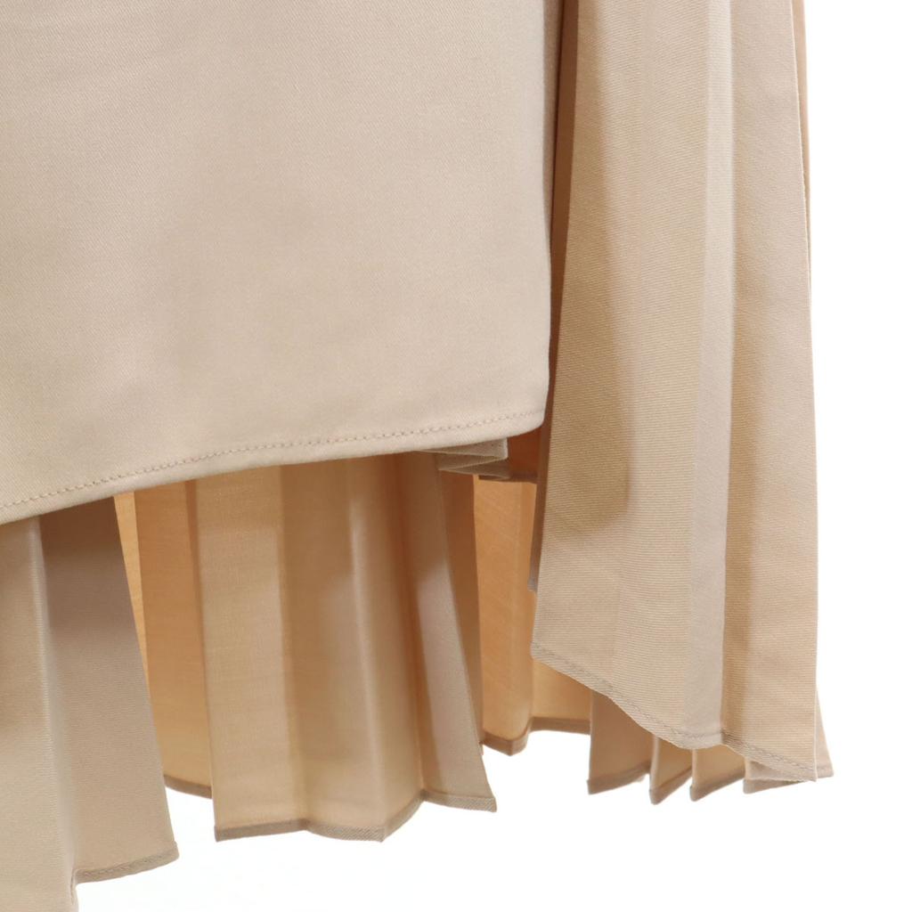 Unused Rienda Maxi Length 2-way Design Pleated Skirt S Beige Women Used