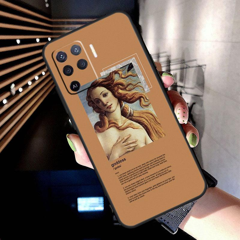 Art Paintings The Birth Of Venus Case For Oppo A74 A54 A94 A80 A60 A40 A18 A38 A58 A78 A98 A96 A76 A16 A15 A17 A57 A77 A5 Pro