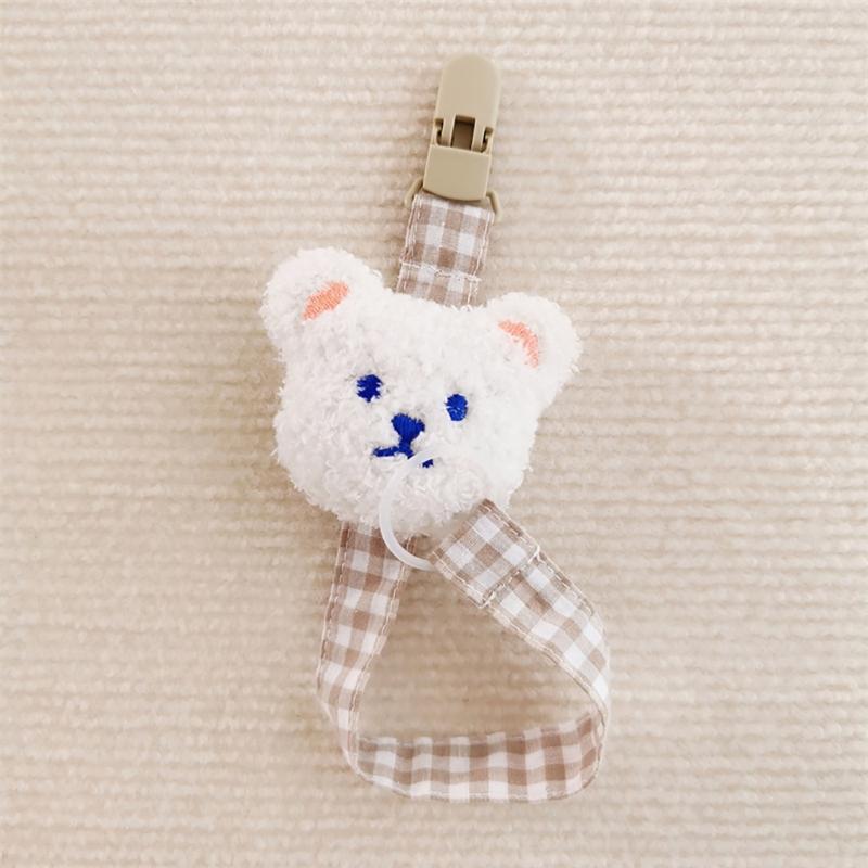 Cadena para Chupete de Bebé Oso de Dibujos Animados Anti-Pérdida Correa para Chupete Encantador Mordedor y Soporte para Chupete Cordón Cinturón Anti-caída