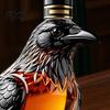 Craft Liquor Container Crow Whiskey Decanter, 350ml Capacity Glass Bottle, Unique Wine Bottle Decorative Alcohol Dispenser for Home Kitchen