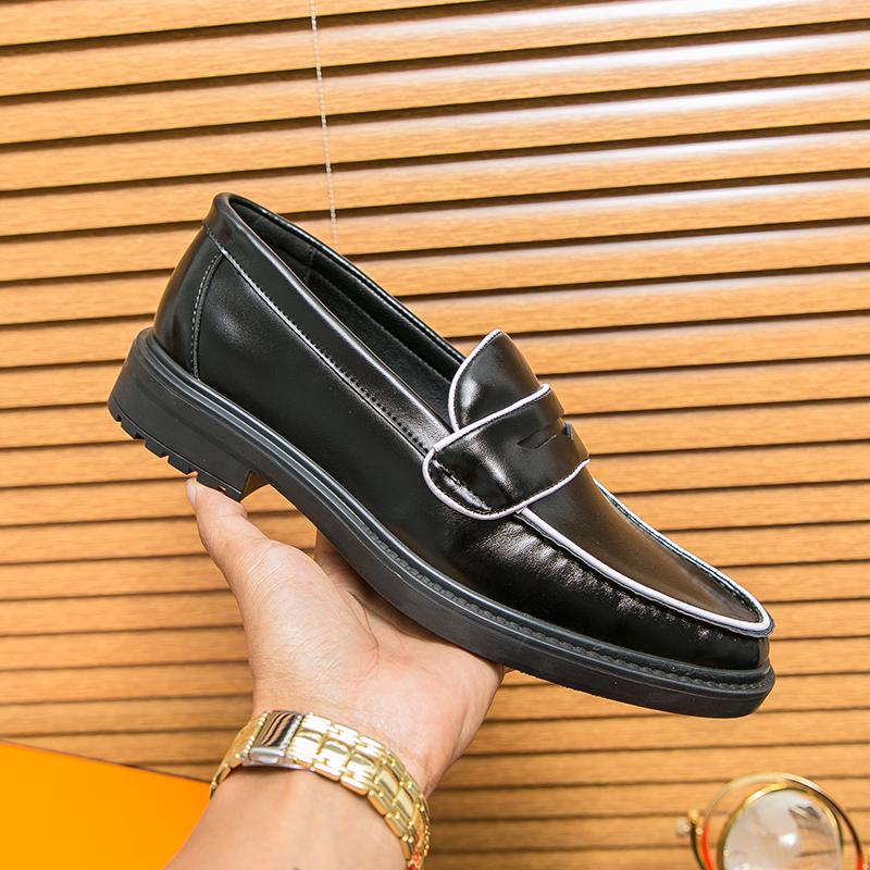 New Gentlemen Business Casual Thick Bottom Shoes For Men Formal Wedding Prom Dress Homecoming Pageant Footwear Zapatos Hombre