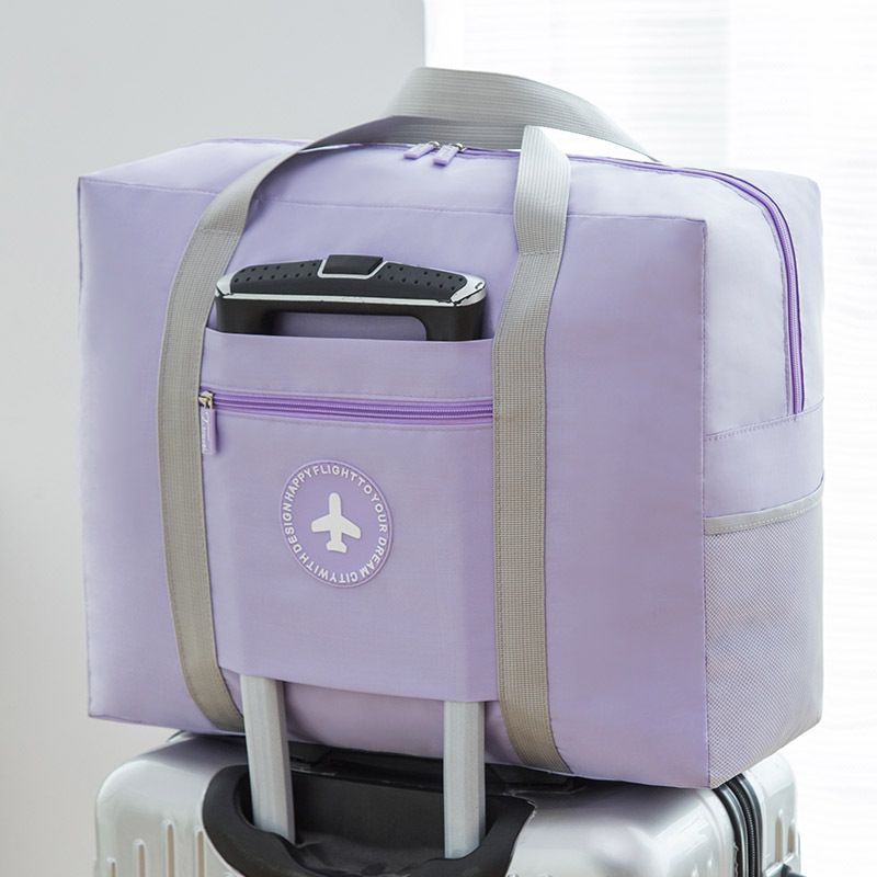 

Women s Short-Distance Travel Trolley Case Tote Bag Big Purple