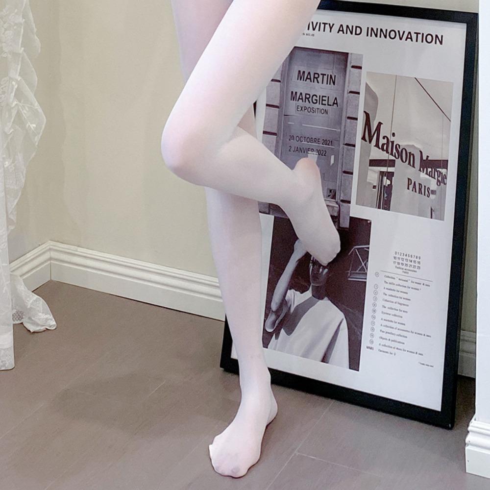 Qinghe 10D Velvet One-piece Stockings Sexy Transparent Meat Black Stockings Autumn and Winter Large Size Open Crotch Whole Body Removal Straps