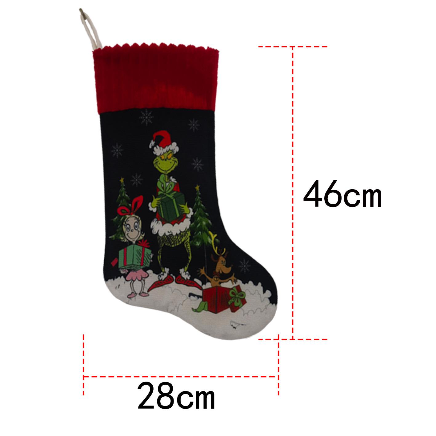 

Набір різдвяний панчіх та спідниця для ялинки Грінч з чохлами для стільця та пляшки вина Green