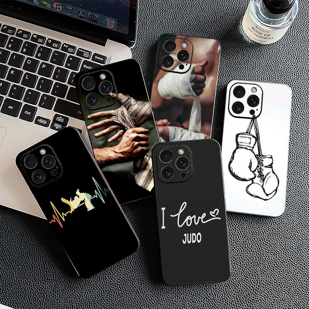 Cover for Apple iPhone 12 13 Pro XS Max Mini ProMax X XR Air 13Pro Casing Phone Case Strong Boxing Gloves Kickboxing Judo
