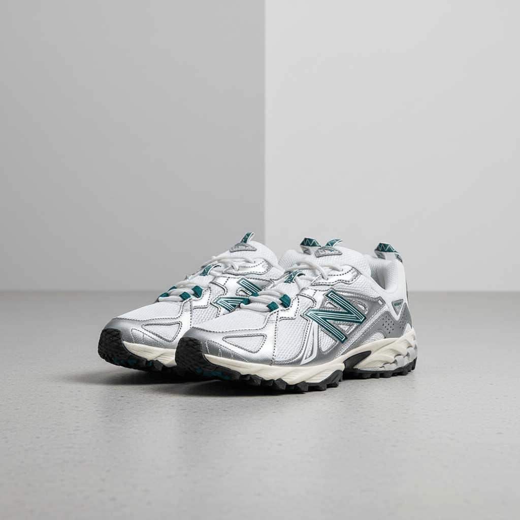 New Balance 610 Silver Reflection Unisex Sneakers Silver-Metallic Vintage-Teal ML610TAE