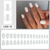 LHSD-30 Short Almond Glossy False Nails Set - 30 Detachable Pieces
