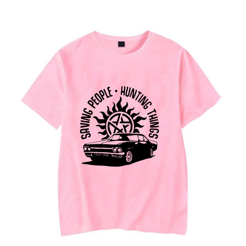 Vtipné tričko s potiskem Supernatural Dámské Pánské Ležérní Osobnostní Tričko Unisex Letní Písmenové Tričko Topy