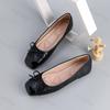 Women Ballet Flats 2026 Autumn Bowknot Square Toe Design Mary Jane Shoes Elegant Soft Sole High Quality Comfortable Single Shoes