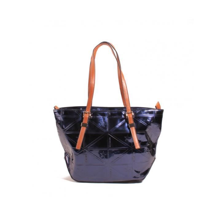 Tote Bag - Thierry Mugler - Caprice 2 - Blue - Metallic Imitation Leather - 4 Interior Pockets