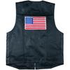 Men's Real Leather USA Waistcoat (JDCY) - Black